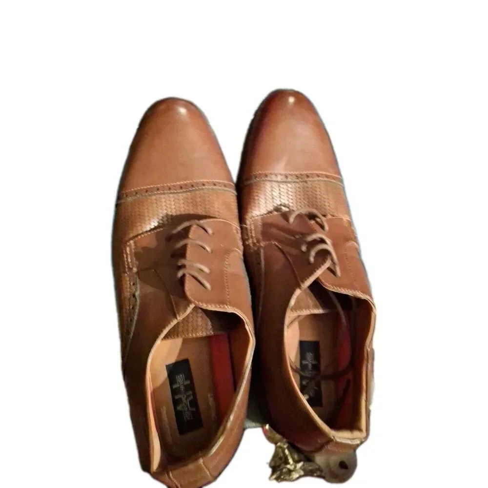 Ashford Hayes Men's Brown Leather Dress Shoes Size 15M